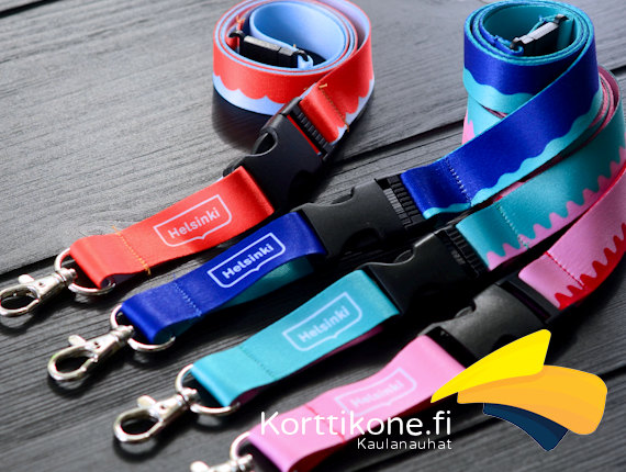Avainnauhat painatuksella logolla painettuna